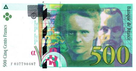 France 500 Francs Pierre et Marie Curie - 1998 séries variées