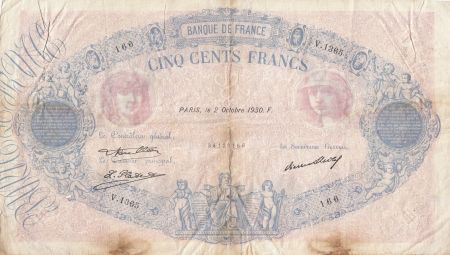 France 500 Francs Rose et Bleu - 02-10-1930 - Série V.1365