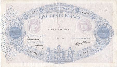 France 500 Francs Rose et Bleu - 19/05/1939 Série K3395