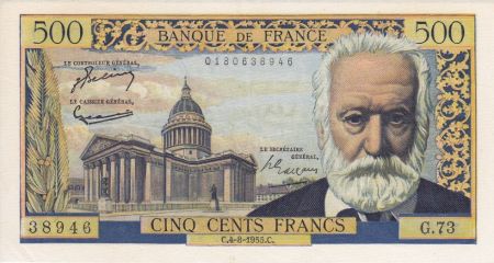 France 500 Francs Victor Hugo - 04-08-1955 Série G.73