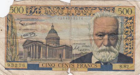 France 500 Francs Victor Hugo - 07-02-1957 - Série S.82- B