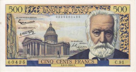 France 500 Francs Victor Hugo - 1958