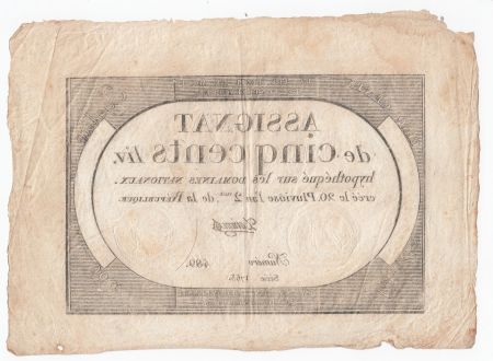 France 500 Livres 20 Pluviose An II (8.2.1794) - Sign. Davion