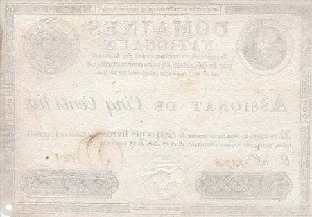 France 500 Livres Louis XVI - 29 Sept. 1790 - Série E Nº 9374