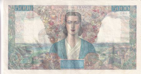 France 5000 Francs - Empire Français - 13-09-1945 - Série V.1113 - F.47.43