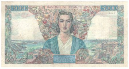 France 5000 Francs Empire Français - 02-08-1945 Série C.886 - TTB