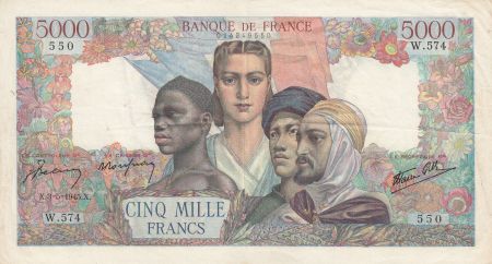 France 5000 Francs Empire Français - 03-05-1945 Série W.574-550