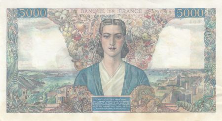 France 5000 Francs Empire Français - 04-10-1945 Série C.1455 - SUP