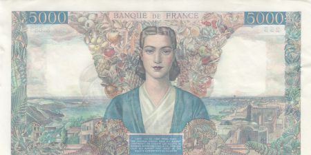 France 5000 Francs Empire Français - 07-06-1945 Série X.683 - SUP