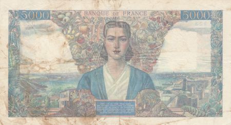 France 5000 Francs Empire Français - 09-07-1942 Série U.60-223- TB