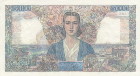 France 5000 Francs Empire Français - 12-06-1947 Série U.3615 - SUP+