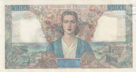 France 5000 Francs Empire Français - 13-09-1945 Série O.1143 - SUP