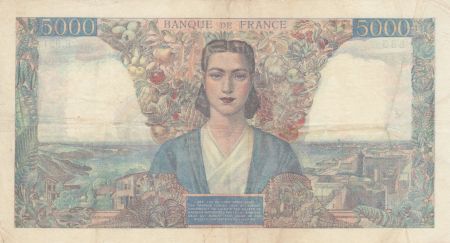 France 5000 Francs Empire Français - 16-08-1945 Série E.921 - TTB