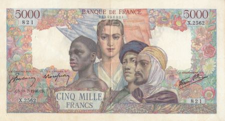 France 5000 Francs Empire Français - 18-07-1946  Série X.2562