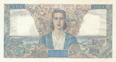 France 5000 Francs Empire Français - 18-07-1946 Série X.2596 - SUP+