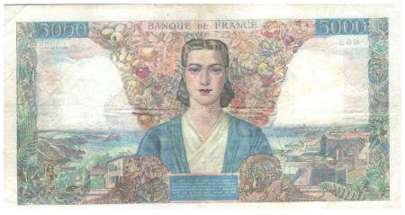 France 5000 Francs Empire Français - 20-03-1947 Série J.3255 - TTB+