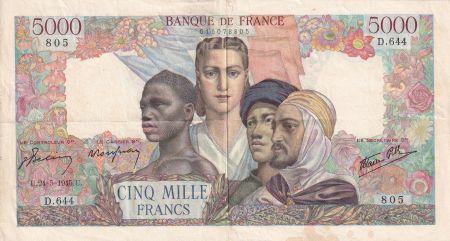France 5000 Francs Empire Français - 24-05-1945 Série D.644