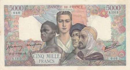 France 5000 Francs Empire Français - 27-09-1945 Série S.1313