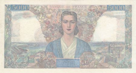 France 5000 Francs Empire Français - 28-09-1944 Série T.187 - SUP