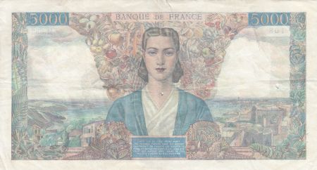 France 5000 Francs Empire Français - 29-03-1945 Série L.455 - SUP +
