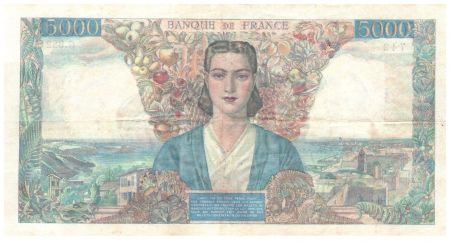 France 5000 Francs Empire Français - 30-08-1945 Série G.982 - TTB