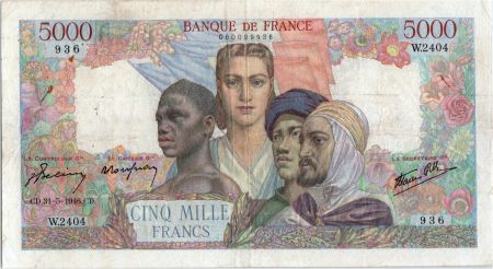 France 5000 Francs Empire Français - 31-05-1946  Série W.2404