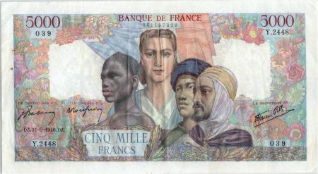 France 5000 Francs Empire Français - 31-05-1946  Série Y.2448