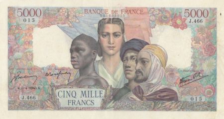 France 5000 Francs Empire Français - J.466 - 1945