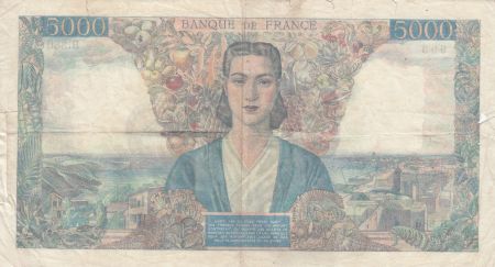 France 5000 Francs Empire Français -02-08-1945 - Série B.880 - Fay.47.37