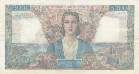 France 5000 Francs Empire Français 01-02-1945 Série M.258 - TTB