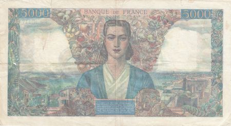France 5000 Francs Empire Français 08-10-1942 Série H.117 - B+ / p.TB