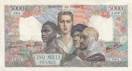 France 5000 Francs Empire Français 25-01-1945 Série J.223 - TTB