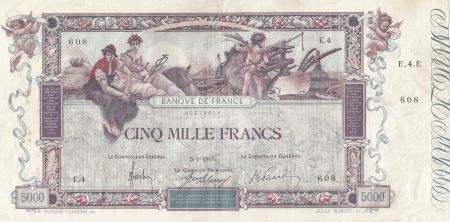 France 5000 Francs Flameng - 12/01/1918 Serie : E.4 - 608
