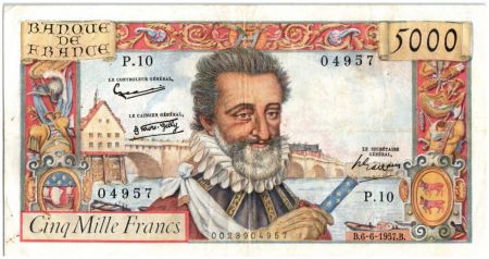 France 5000 Francs Henri IV - 1957