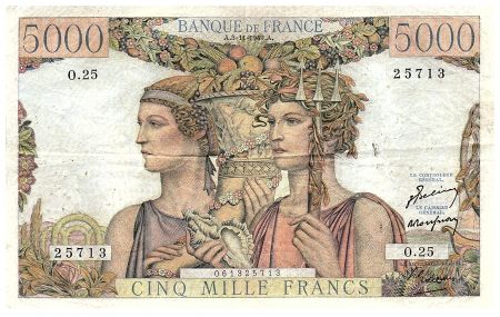 France 5000 Francs Terre et Mer - 03-11-1949 - Série O.25 - F.48.02