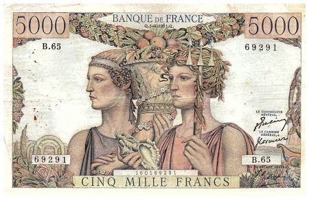 France 5000 Francs Terre et Mer - 05-04-1951 - Série B.65 - F.48.04