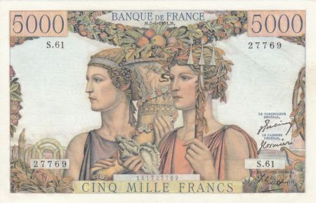 France 5000 Francs Terre et Mer - 05-04-1951 Série S.61