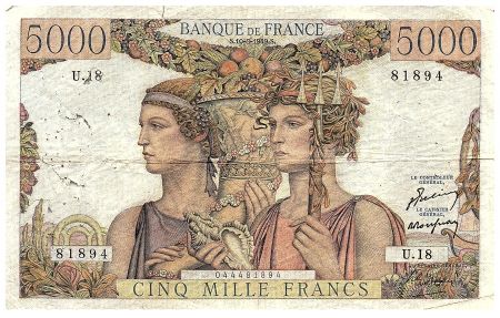 France 5000 Francs Terre et Mer - 10-03-1949 - Série U.18 - F.48.01