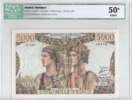 France 5000 Francs Terre et Mer - 1953