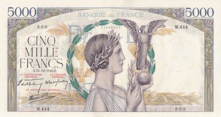 France 5000 Francs Victoire - 12-12-1940 Série M.444