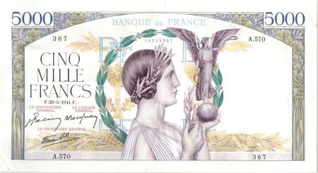 France 5000 Francs Victoire - 29-05-1941 Série A.570