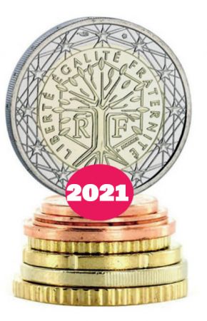 France 8 pièces UNC série Euros 2021 FRANCE