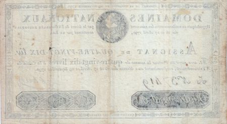 France 90 Livres - 29 Septembre -1790 - Sign. LEFEBVRE - A N°37419