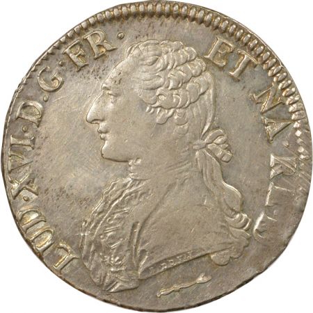 France Béarn, Louis XVI - Écu Argent aux Rameaux d\'Olivier - 1784 Pau