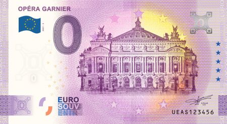 France Billet France 0 Euro Souvenir 2023 - Opéra Garnier Paris