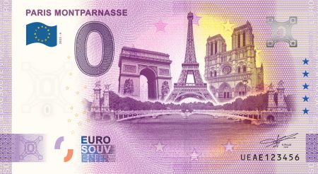 France Billet France 0 Euro Souvenir 2023 - Paris Montparnasse