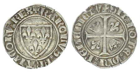 France Blanc Guénar, Charles VI - ND (1380-1422) - Crémieu Point 1er