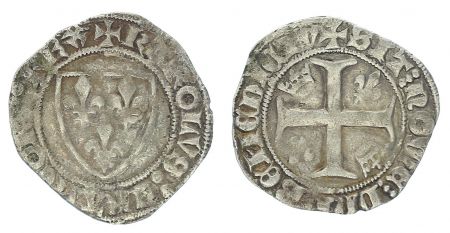 France Blanc Guénar, Charles VI - ND (1380-1422) - Tournai Point 16e