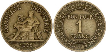France Bon pour 1 Franc - Type Chambres de Commerce - France 1923 (UN)