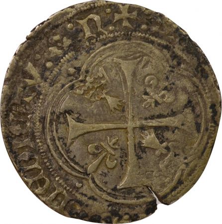 France BRETAGNE, CHARLES VIII - BLANC A LA COURONNE 1491 / 1498 NANTES